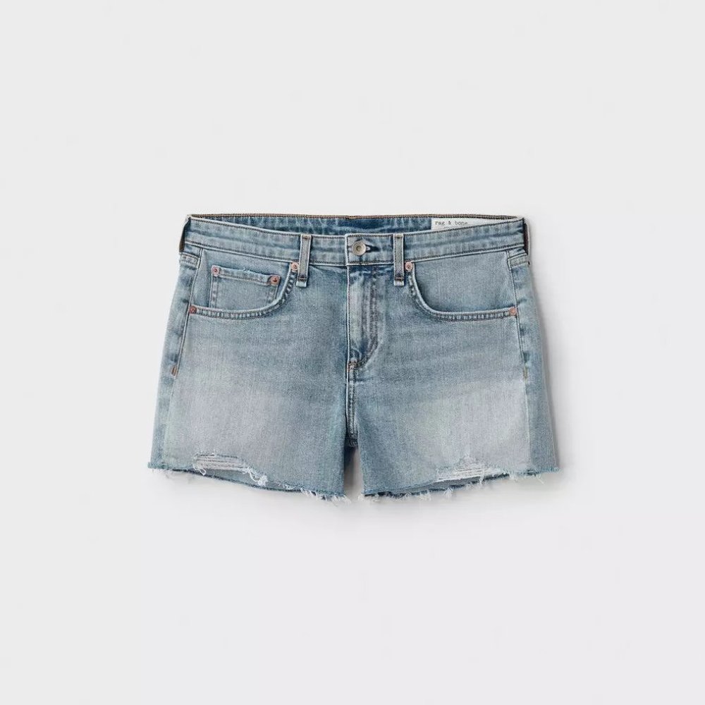Made in USA Rag & Bone Dre Low-Rise Jean Short Stella Light Blue Size 26
